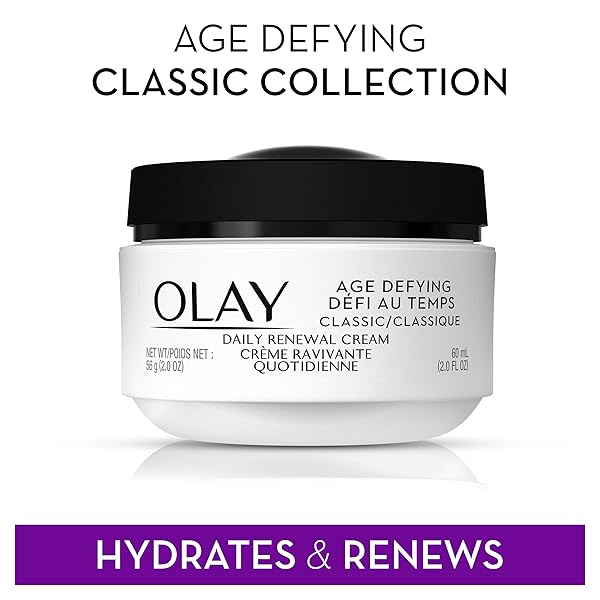 OLAY AGE DEFYING CLASSIC DAILY RENEWAL CREAM, FACE MOISTURIZER, 2 OZ (PACK OF 3)