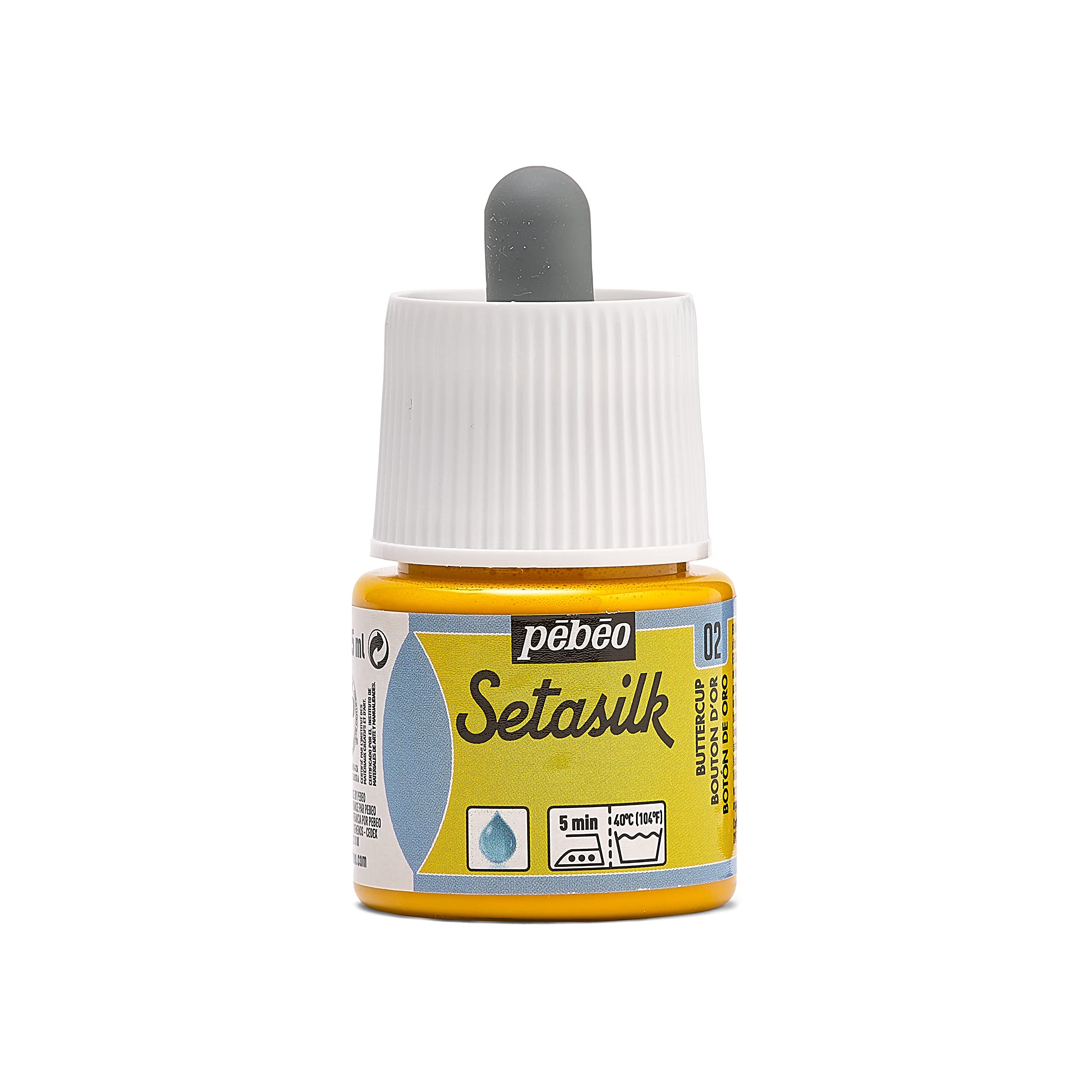 PEBEO 181-002 45 ml Setasilk Silk Painting Bottle, Butter Cup