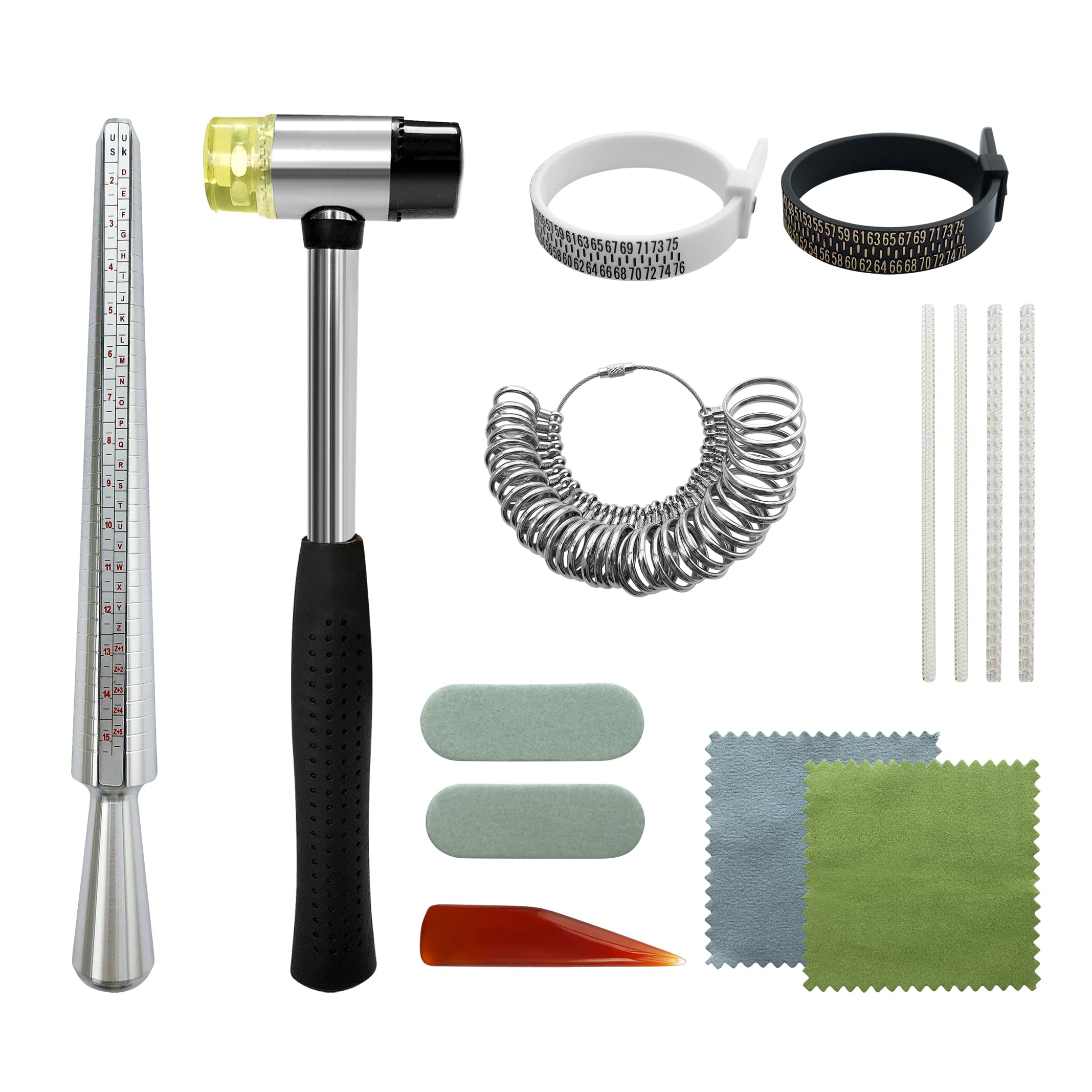 Ring Knife, Ring Measuring Tape, EU Ring Sizes and Finger Sizes, Wrist Measuring Tool, Metal for Jewellery Making, Ring Sizer Measuring Tool for Men and Women, EU, Wood