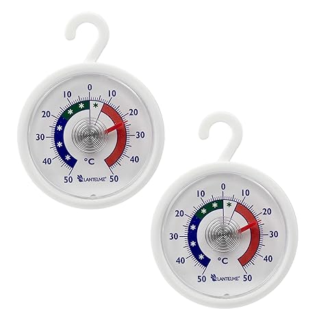 Juego de 2 unidades bimetal Frigorífico Termómetro con ganchos ...