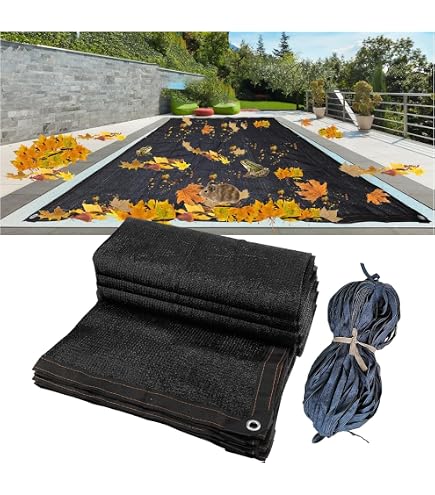 ColourTree Poolabdeckung Oval – Extra Robust & UV-beständig Für Winter, 40,6 X 63,6 Cm, Inkl. Stahlseil
