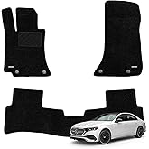 WENNEBIRD Superior Carpet Floor Mats for 2024-2026 Mercedes-Benz E-Class Sedan (W214), 0.6-Inch Ultra-Thick, Noise-Reducing, All-Weather Waterproof Anti-Slip – 3-Pc Set