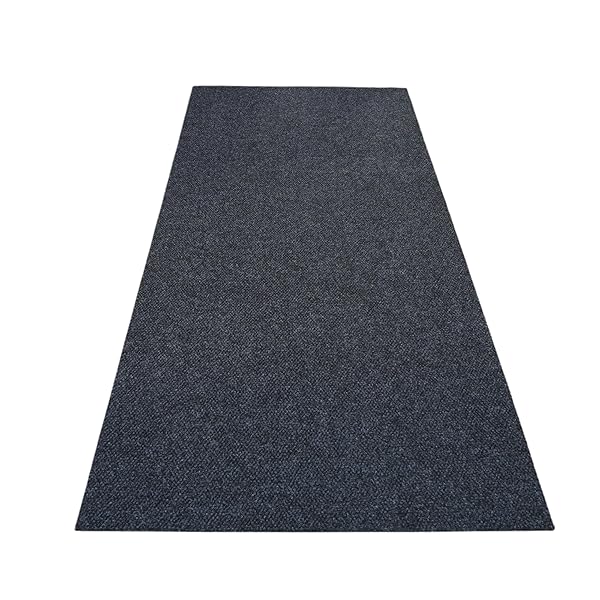 ICUSTOMRUG HALLWAY RUNNER RUG – 3X9FT BLACK, INDOOR/OUTDOOR, NON-SLIP RUBBER BACKING, LOW-PROFILE ALL-WEATHER CARPET, NON-SHEDDING & EASY CARE, ENTRYWAY MAT IDEAL FOR HIGH TRAFFIC AREAS