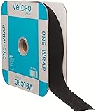VELCRO Brand - ONE-WRAP Roll, Double-Sided, Self Gripping Multi-Purpose Hook and Loop Tape, Reusable, 45' x 1 1/2" Roll - Black