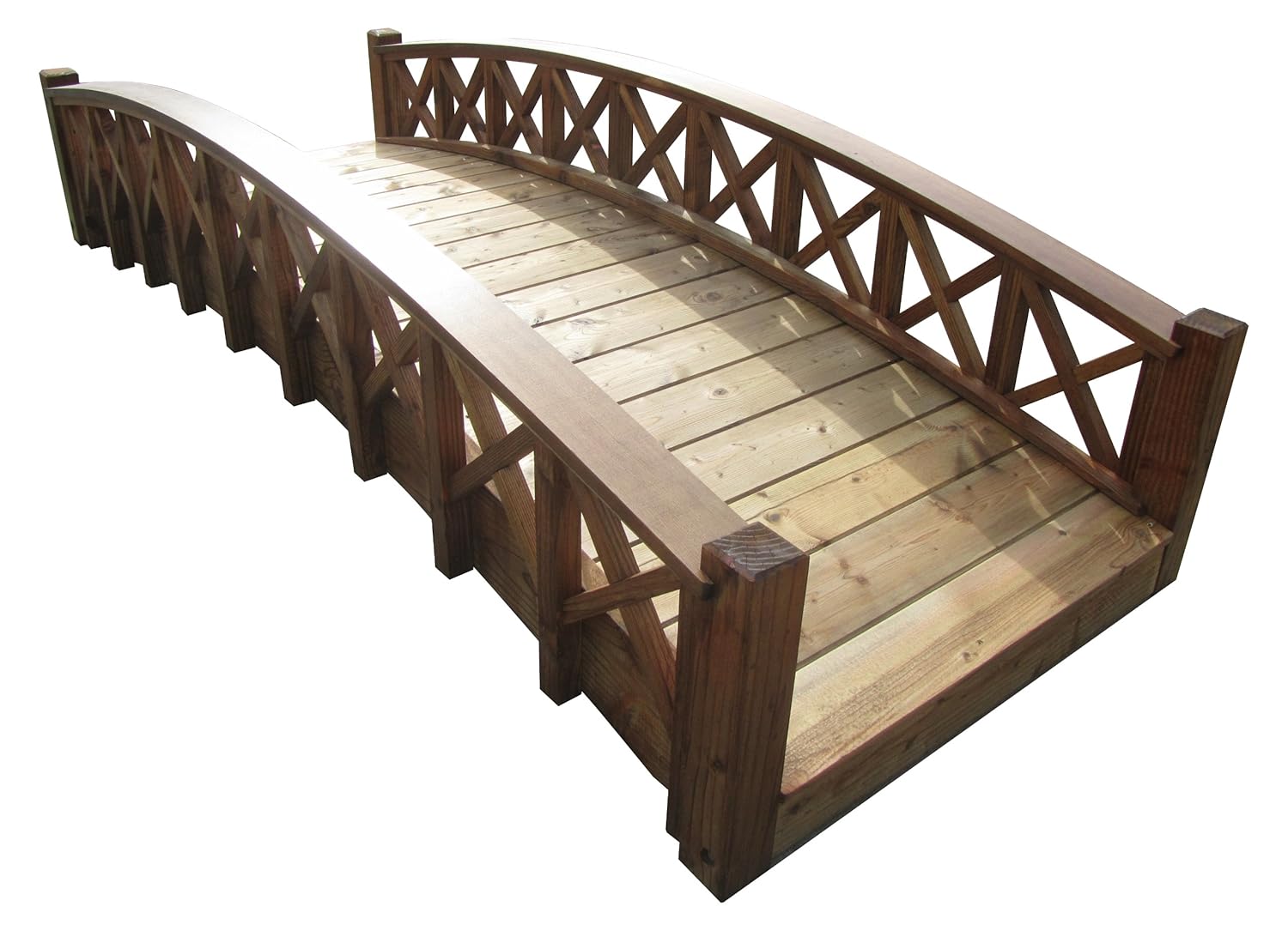 Amazon Com Samsgazebos Swan Wood Garden Bridge With Cross