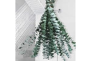 Eslibin 12 PCS Dried Eucalyptus Stems for Shower - 17" Large Preserved Eucalyptus Leaves Bundle, Made from Real Fresh Eucalyptus Green Plant for Shower Hanging, Bathroom Decor