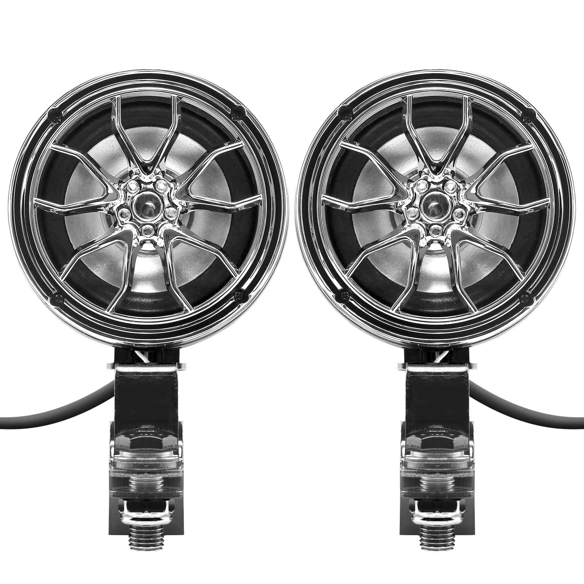 GoHawk Motorcycle Speakers Bluetooth, Waterproof Speakers and Amplifier Audio Sound System, Weatherproof, FM Radio, Volume Control, ATV UTV w/AUX in, USB, Micro SD