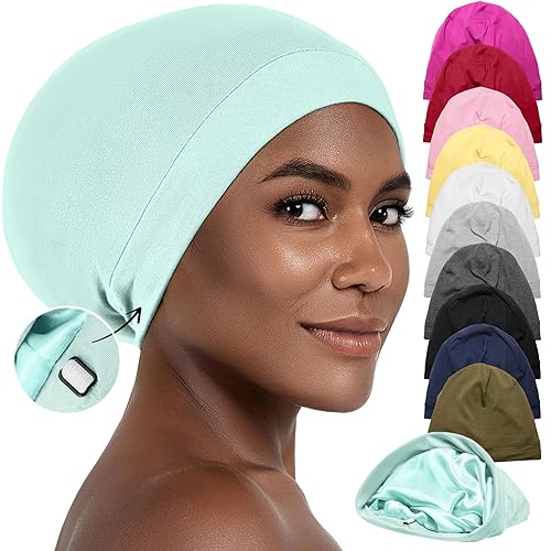 Silk Satin Bonnet Hair Cover Sleep Cap for Sleeping Beanie Hat