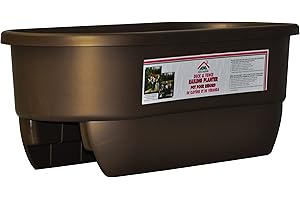 HOME DEK DEKOR Dual-Mocha Dual Rail Planter