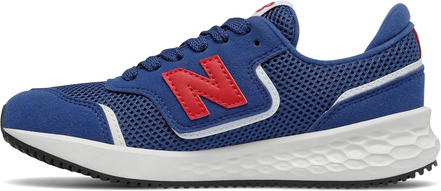 New Balance Fresh Foam X70 V1 Lace-Up Sneaker, Atlantic/Team Red, 13.5 Wide US Unisex Little_Kid 