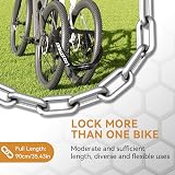 Looxmeer 8mm Thickened Chain Lock 90cm 5-Digit Combination Waterproof Cover view 5