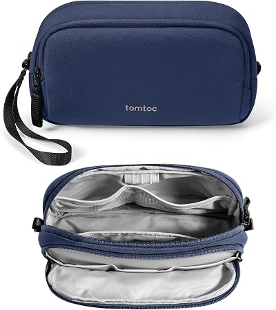 tomtoc Electronic Organiser Travel Pouch Water Resistant Dual Compartment Tech