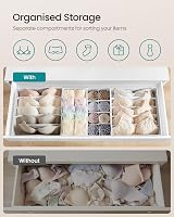 SONGMICS Set of 8 Underwear Drawer Organisers Cloud White RUS008W01 view 3