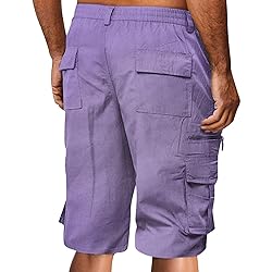 Generic Men Cargo Shorts,Twill Cargo Shorts for Men