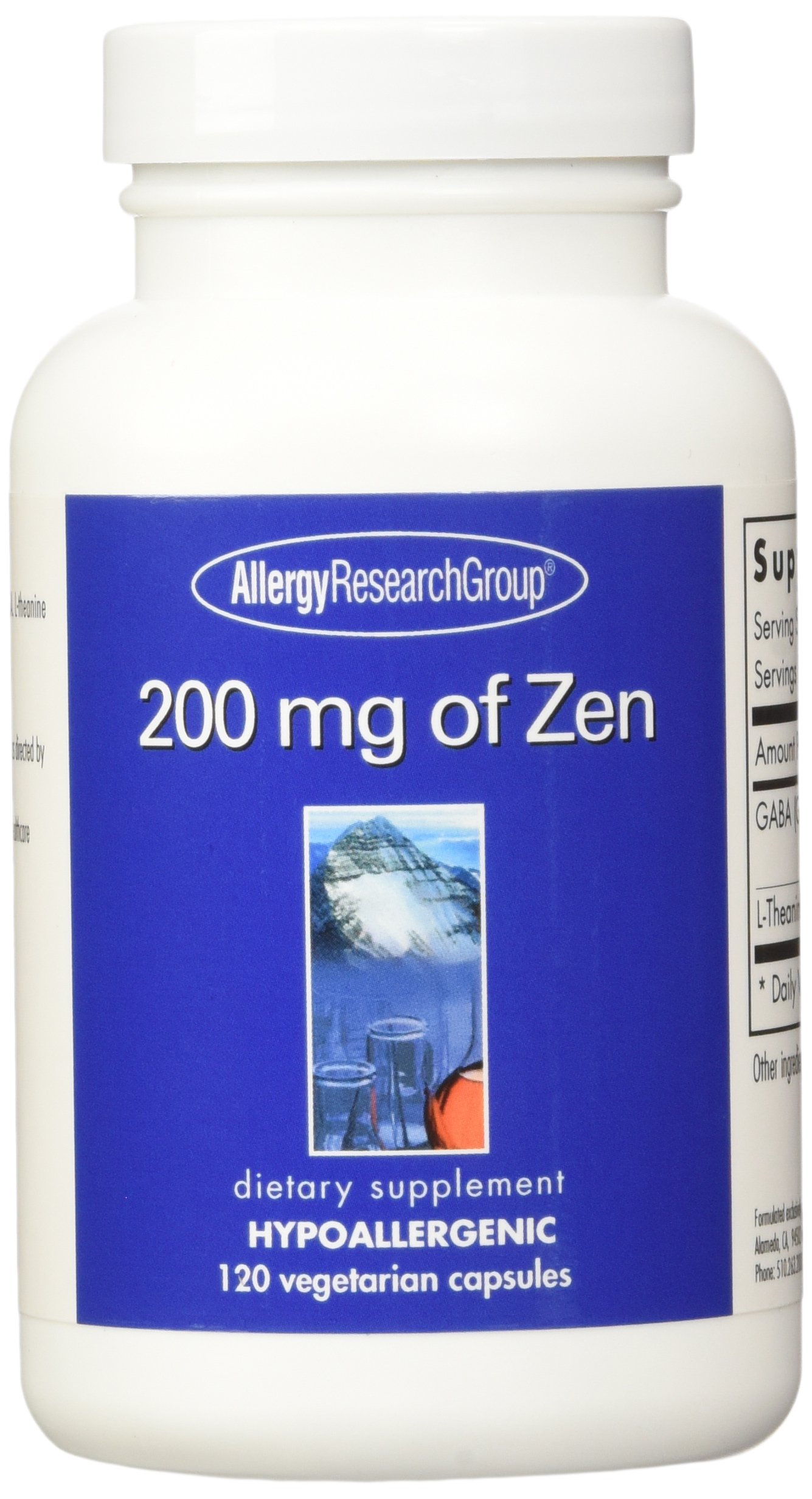 Allergy Research Group Zen 200 mg 60 Vegetarian Capsules Health & Personal Care