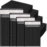 Henoyso 100 Pcs Black Bubble Mailer 4 Sizes Self Adhesive Padded Envelopes | Waterproof Cushioning Seal, Bubble Mailers Shipping Bags, for Mailing Packaging Packing Makeup Jewelry Small Business