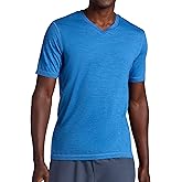 Gaiam Mens Everyday Basic V-Neck Top, Standard Fit, Stretch Midweight Material