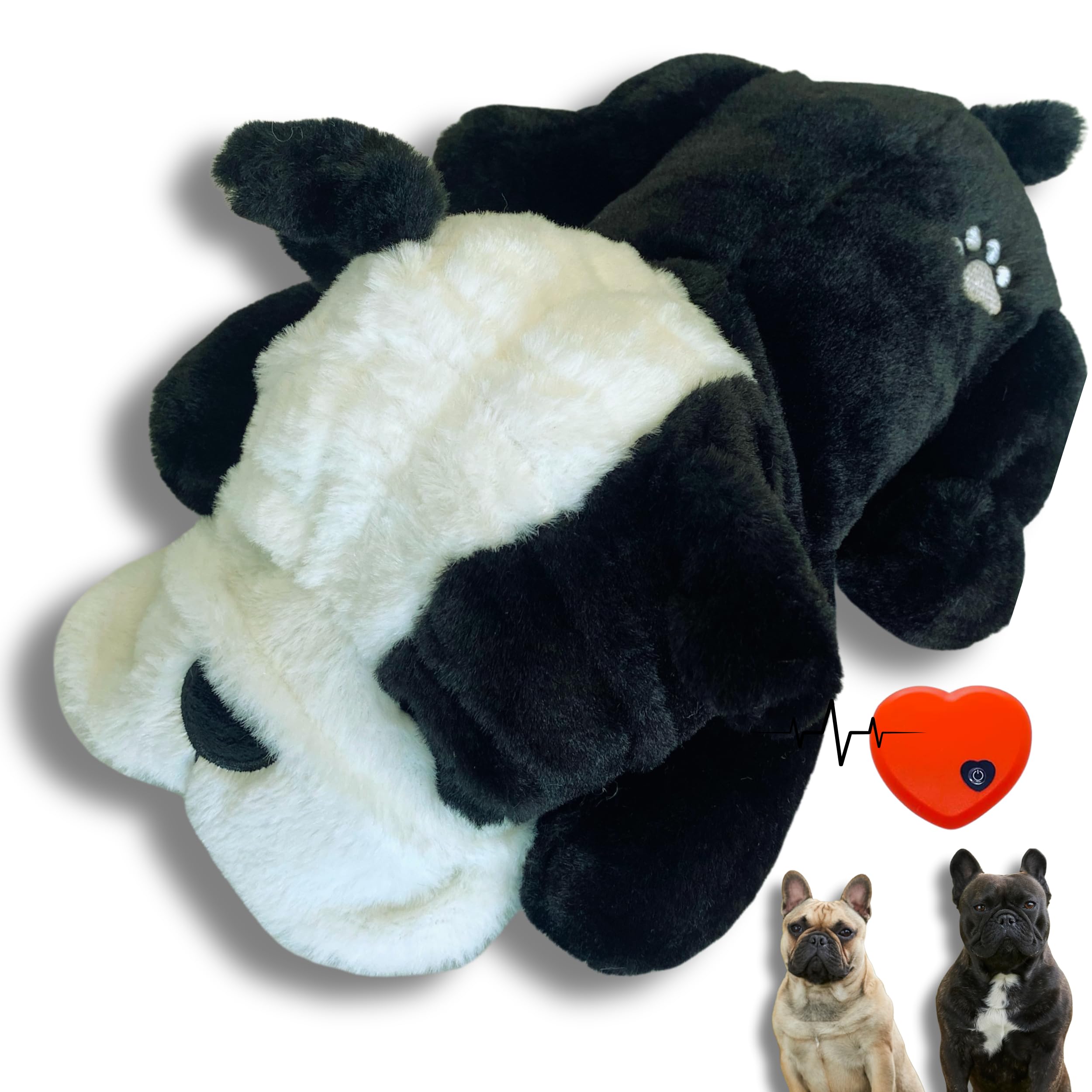 Photo 1 of BEGA PET 10 in Black Heartbeat Puppy Dog Toy - Interactive Stuff for Dogs Calming Sleep Aid - Stuffed Dog Toys with Heart Beat Pack - Comfort Breathing for Otter Dogs Cats Pets, Plush for Animals