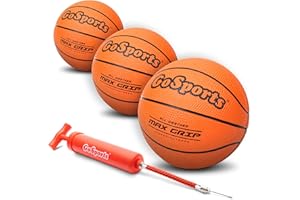 GoSports 7 Inch Mini Basketball 3 Pack with Premium Pump - Perfect for Mini Hoops or Training
