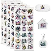 Elewins 105 PCS Gothic UV DTF Transfer Stickers | 105 PCS Pack; High Viscosity; Easy Rub on Transfer; No Heat Needed; Perfect for Keychains, Candle Holders, Crafts