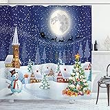 Ambesonne Christmas Shower Curtain, Winter Season