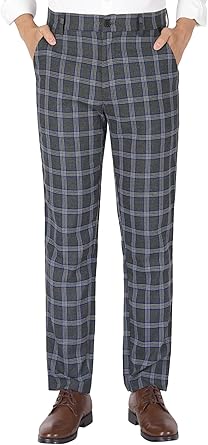 mens slim fit plaid pants