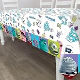 Monsters Inc. Party Table Cover - 54" x 108" - Disposable Plastic Tablecloth for Kids Birthday Parties &amp; Monster Themed Events