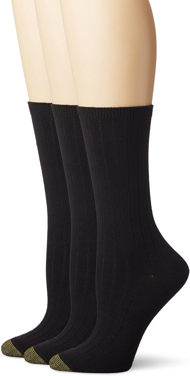 Gold Toe Women's Verona Crew Socks, 3-Pairs at  Women’s Clothing store