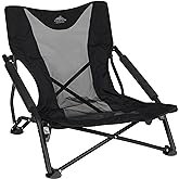 Cascade Mountain Tech Folding Camp Chair for Camping, Beach, Picnic, Barbqeues, Sporting Events with Carry Bag