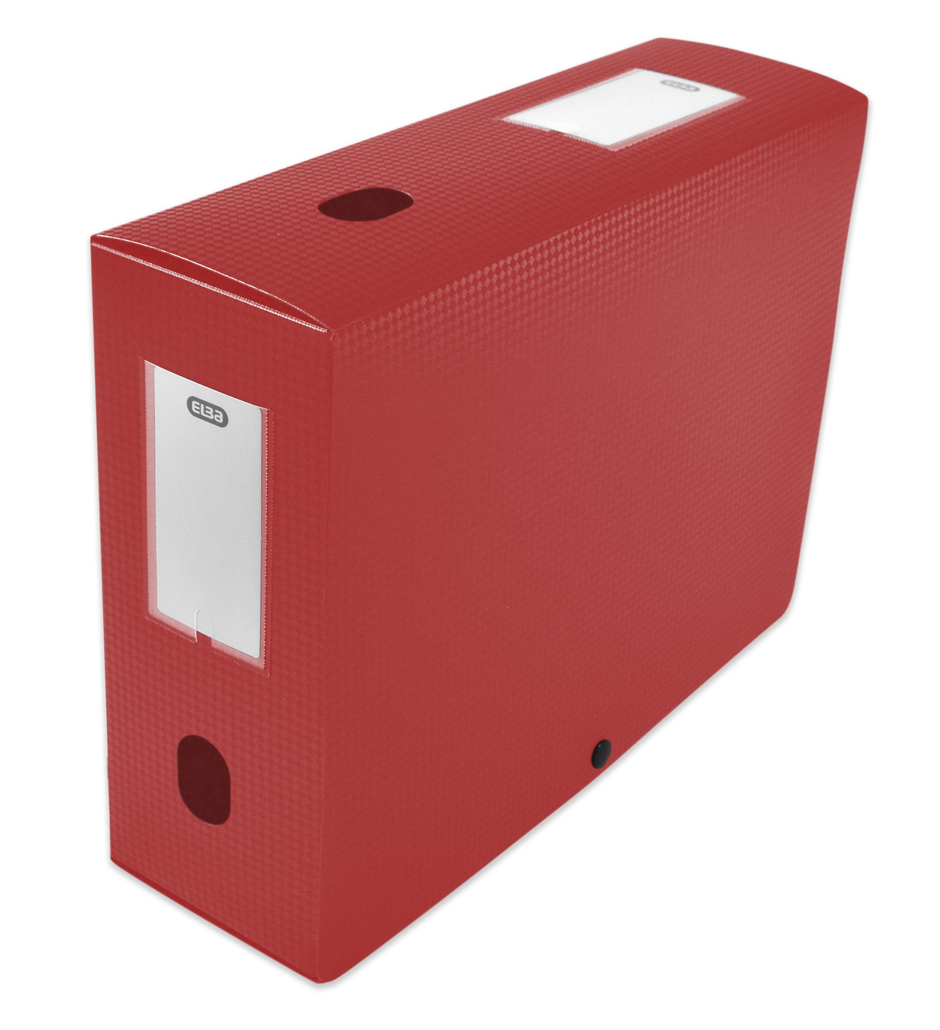 Elba 64916 Memphis File Box with Flat Spine 100 mm Polypropylene 240 x 320 mm Plastic Red