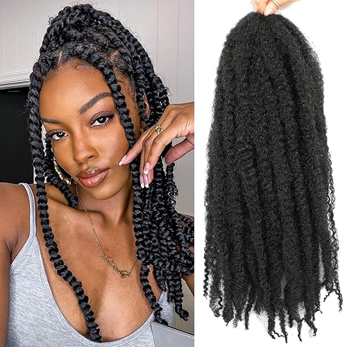 ToyoTress Ginger Marley Twist Hair - 18 Inch 6 Packs Copper Marley Twist Braiding Hair For Faux Locs, Afro Kinky Curly Crochet Braids Synthetic Hair Extensions (18Inch,#350-6P