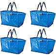 I-K-E-A Frakta Shopping Bag Large Blue (Set of 4) Grocery Laundry Tote Bag