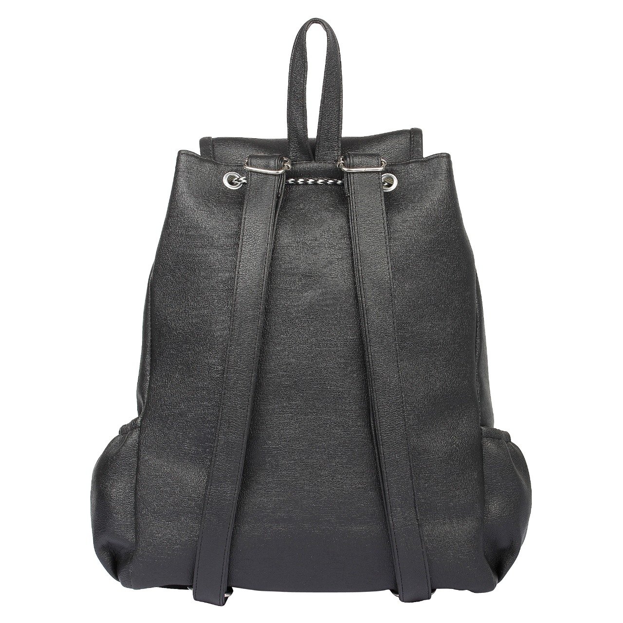 sahal fashion pu black women's backpack