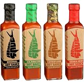 Hank Sauce Hot Sauce Variety Pack (4 Pack, 8.5 oz Each) &ndash; Savory Blends of Peppers, Garlic &amp; Herbs &ndash; Gluten Free, Built for Everyday Use
