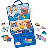 Melissa & Doug® Ms. Rachel™ What to Wear Felt Activity Board Take-Along Preschool Learning Toy for Boys and Girls - FSC Certified