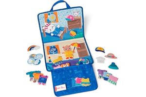 Melissa & Doug® Ms. Rachel™ What to Wear Felt Activity Board Take-Along Preschool Learning Toy for Boys and Girls - FSC Certified