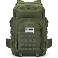 Pickag Tactical Backpack - Military Molle Daypack For Camping, Hiking, Travel, And Gym, Olive Green