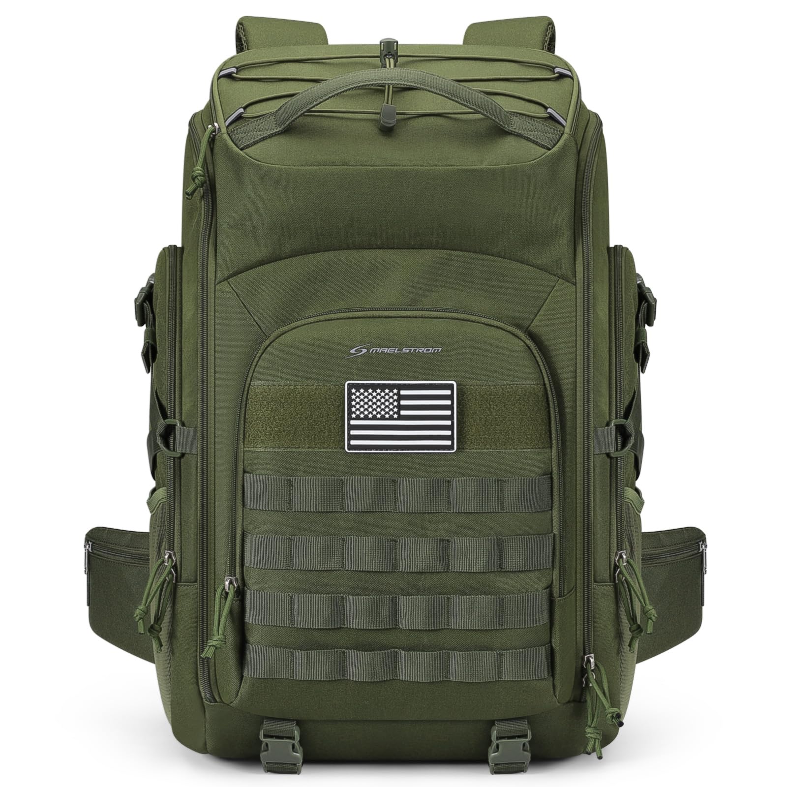 Photo 1 of Maelstrom Tactical Backpack for Men, 40L Military Backpack,Water Resistant Assault Pack for Women, 3-Day Bug Out Bag for Hiking, Camping, Gym with Molle System-Army Green