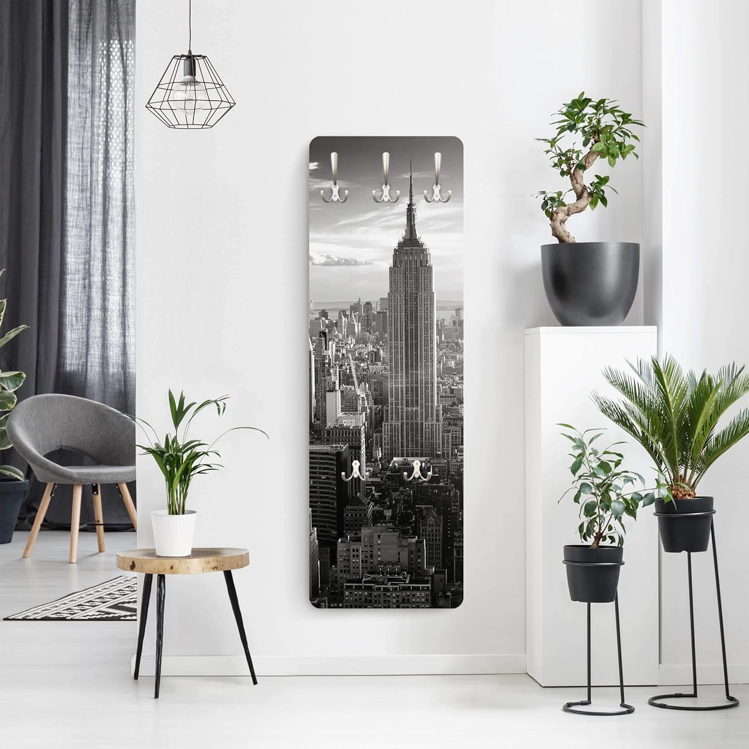 Apalis WTD 67519 Design Garderobe MDF Holz Manhattan Skyline Möbel