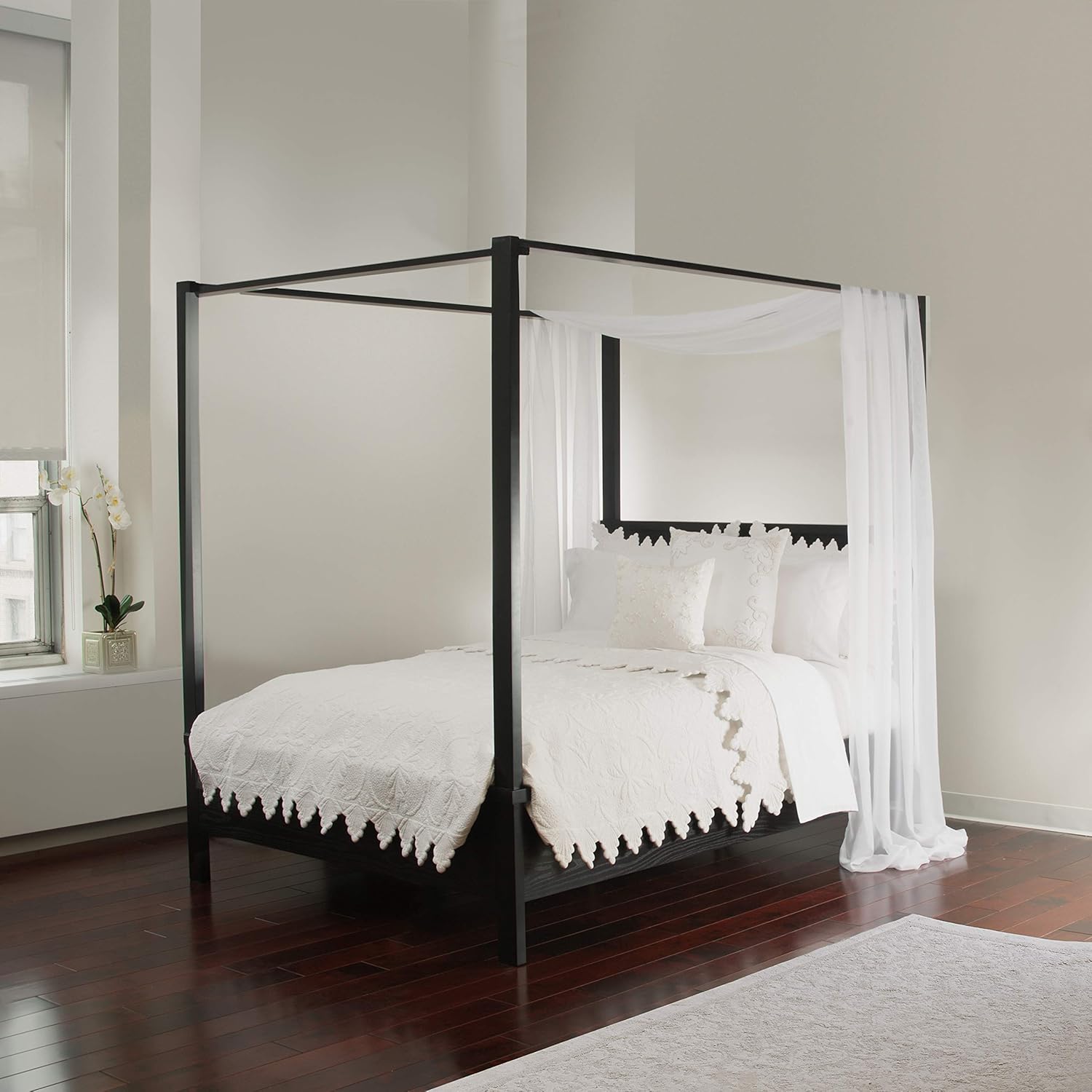 Buy Royale Home Canopy Bed Scarf, White Sheer Online at Low Prices in
