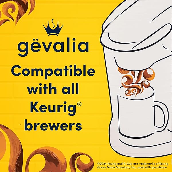 GEVALIA FROTHY 2-STEP CINNAMON DARK CHOCOLATE FLAVORED LATTE ESPRESSO STYLE KEURIG K-CUP COFFEE PODS & FROTH PACKETS KIT, 6 CT BOX