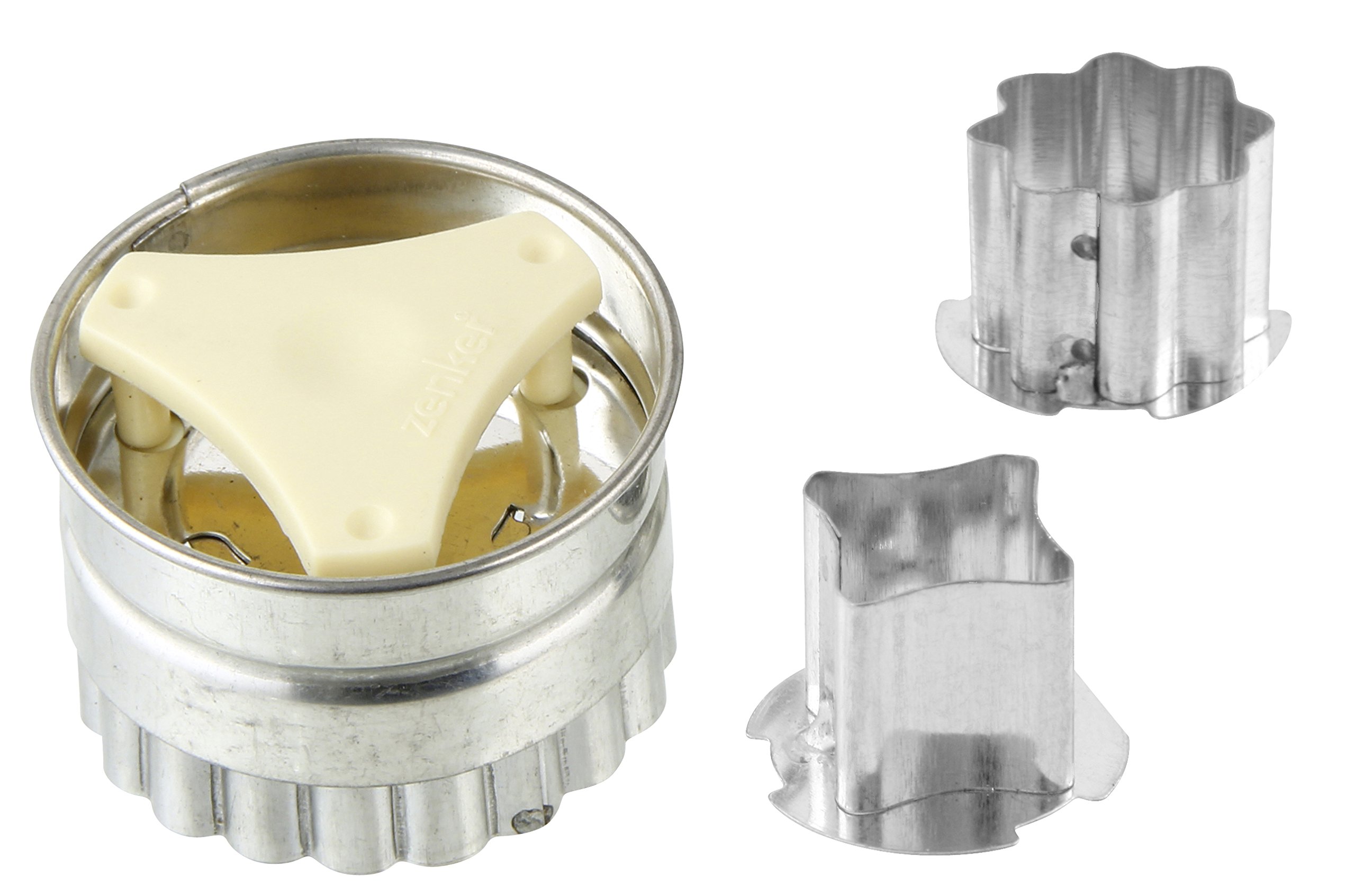 Zenker Patisserie Cookie Cutters - Linzer Cookie Cutters - Quantity: 1 x Set of 4 - Stainless Steel, Silver, 5.5 cm