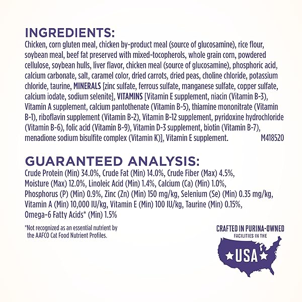 PURINA ONE NATURAL CAT FOOD FOR HAIRBALL CONTROL, +PLUS HAIRBALL FORMULA – 3.5 LB. BAG
