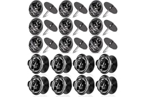 Healifty 50 sets Locking Butterfly Pin Backs for Brooch Making Flat Head Clutch Pins Practical Lightweight