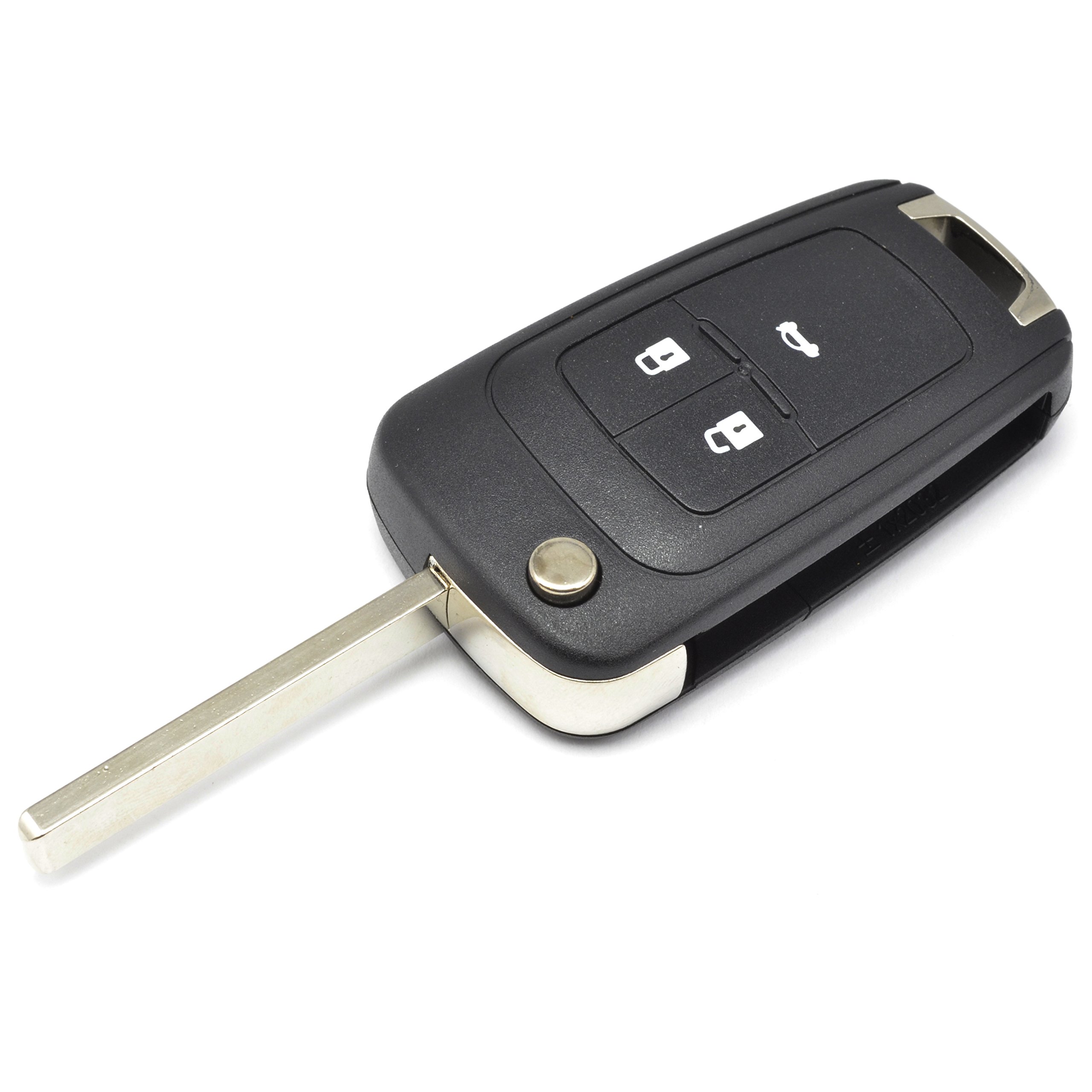 Automobile Locksmith 3 button Remote Control Flip Folding Key Fob Shell Case Replacement with Uncut Key Blade for Vauxhall Opel Insignia Astra Mokka key