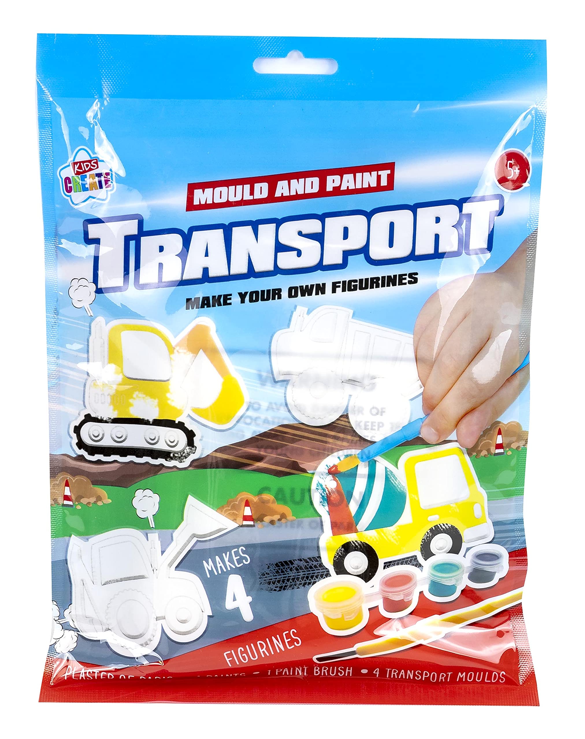 Kids Create - Mould and Paint - Make Your Own Figurines - Makes 4 Figurines - Arts and Crafts for Kids - Craft Supplies - Small Figurines - Fun Creative Activities for Kids - Age 5+