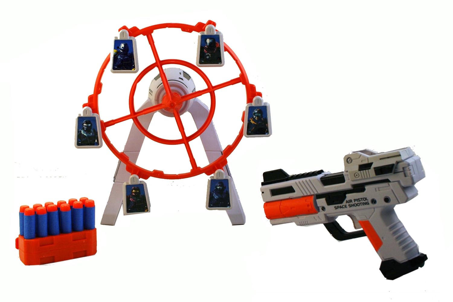 Rapid Fire Foam Dart Blaster Pistol Target with Music Skill