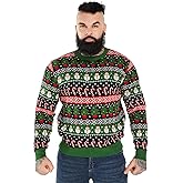 Ugly Christmas Sweater for Men, Hooded Unisex Women Xmas Hoodie Pullover for Party Festive Party