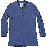 Cloudveil Long Sleeve Shirts for Men, Classic Henley T-Shirt, Mens Cotton Thermal Wear, Vintage Three-Button Style Crew Neck