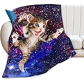 Cat Blanket Funny Gifts for Girls Boys Woman Kids Cat Lover Throw Blankets Soft Blanket Warm Fleece Flannel Plush Blankets for Bed Sofa Couch 40"x50"
